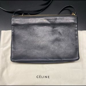 CELINE Small Trio Crossbody Bag Black